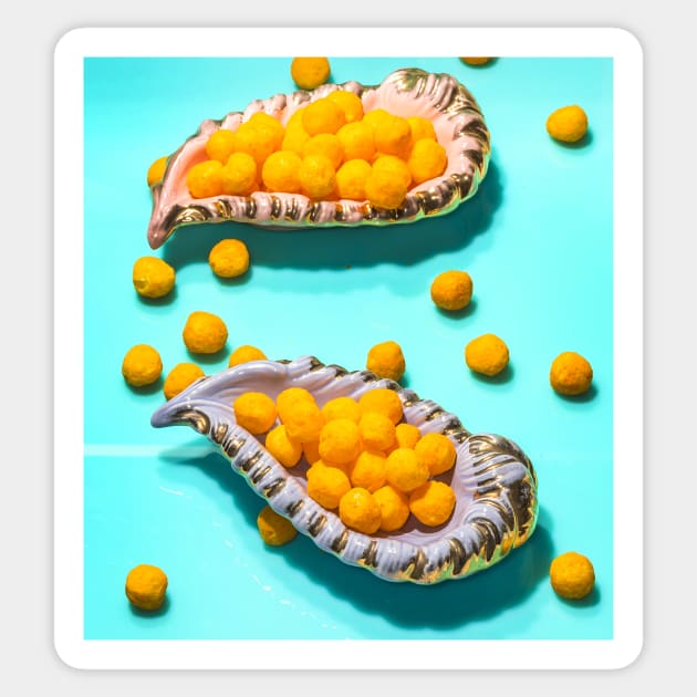 Cheese Balls Sticker by Noah Fecks